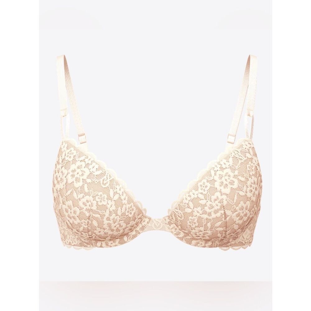 Victoria’s Secret Sexy Tee Sophia Lace Push-Up Bra Beige 34B NWT IN PACKAGE - Picture 3 of 10